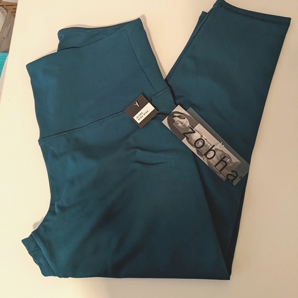 Zobha Capri Active Leggings, teal - Picture 4 of 5